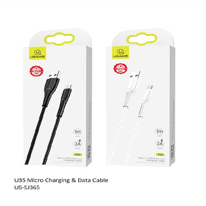 کابل تبدیل USB به MICRO USB یوسمز مدل US-SJ365 U35 طول 1 متر