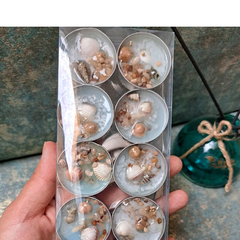 شمع وارمری  طرح دریایی پک 10ادمی 