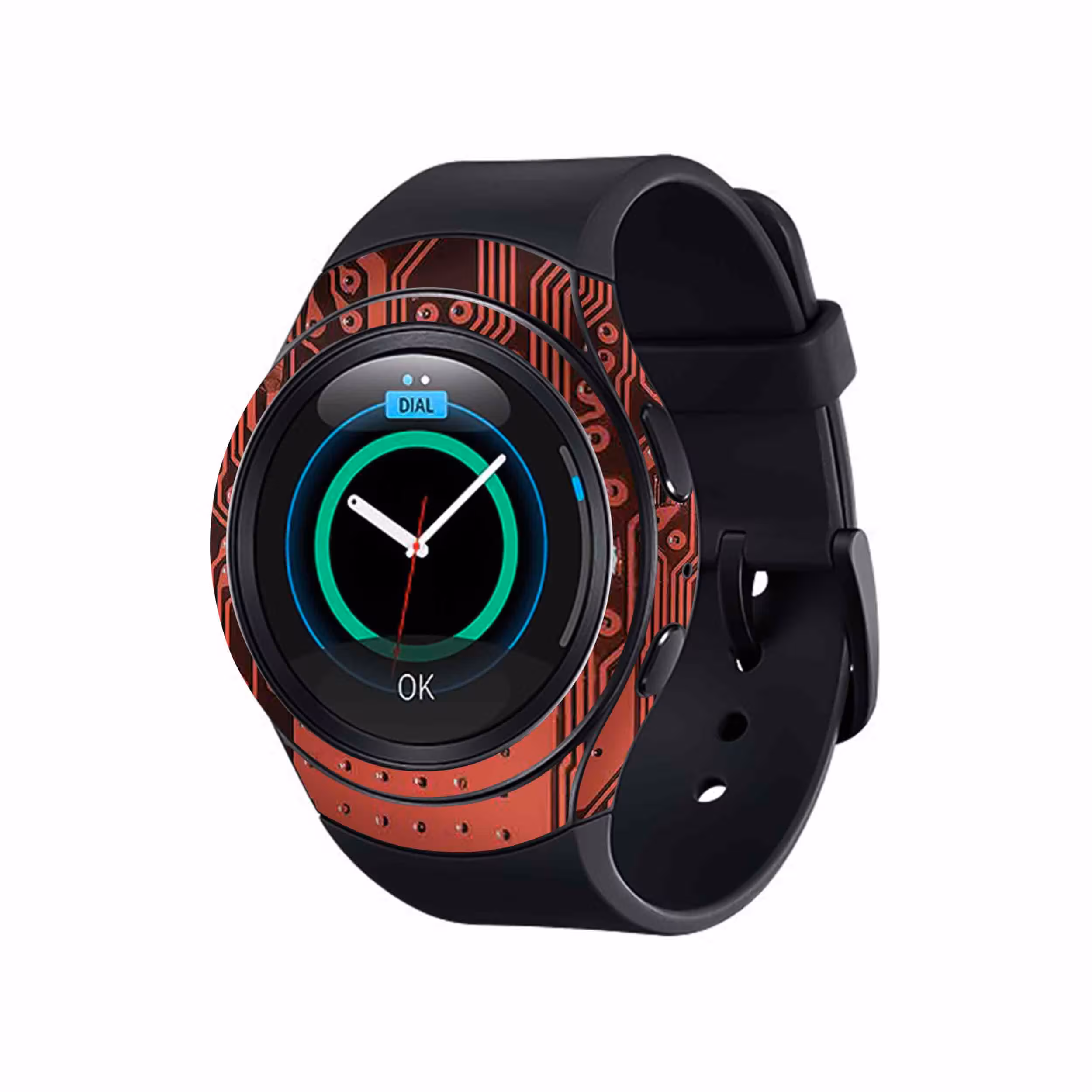 برچسب ماهوت طرح Red_Printed_Circuit_Board مناسب برای ساعت هوشمند سامسونگ Galaxy Gear S2