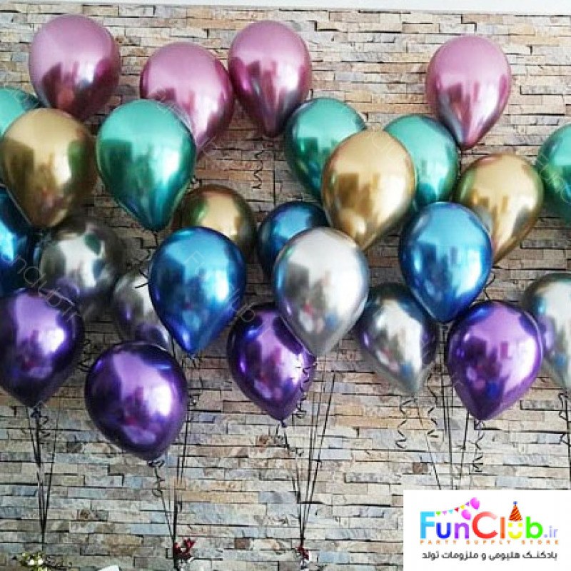 بادکنک کروم بسته 10 عددی