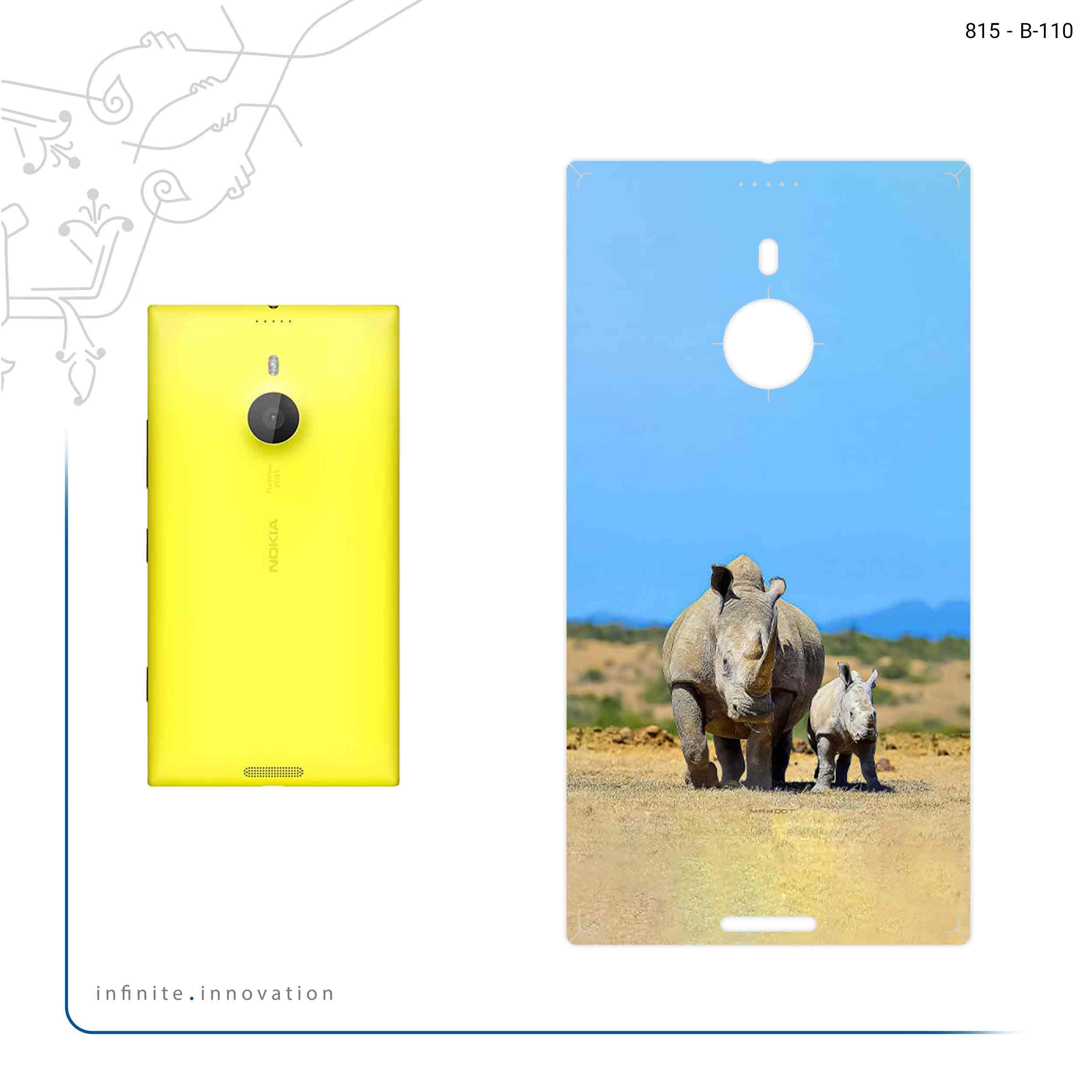 برچسب پوششی ماهوت مدل Rhino مناسب برای گوشی موبایل نوکیا Lumia 1520
