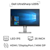 مانیتور استوک 25 اینچ دل بدون فریم مدل Dell U2515H 2K