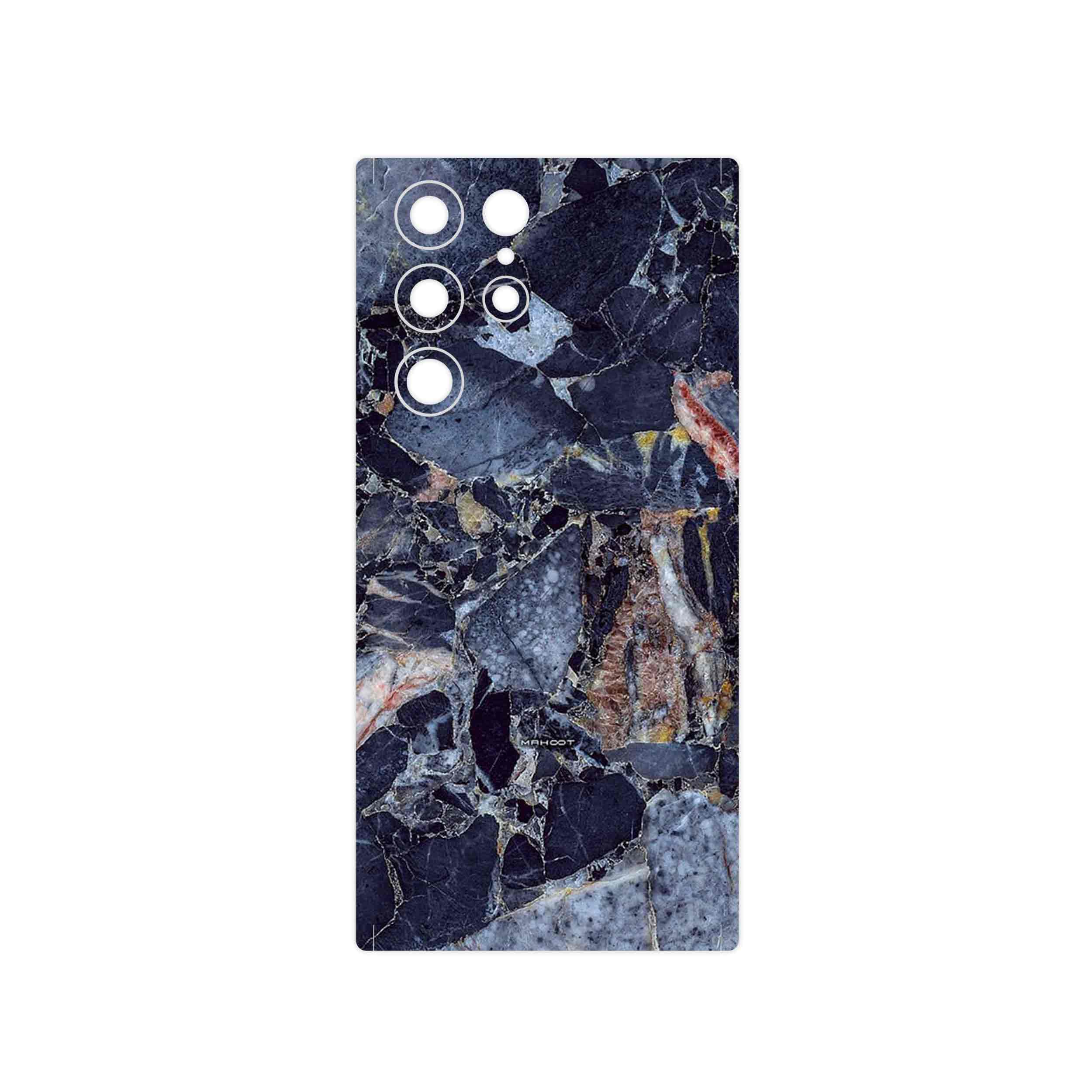 برچسب پوششی ماهوت مدل Broken black marble مناسب برای گوشی موبایل سامسونگ Galaxy S22 Ultra 5G