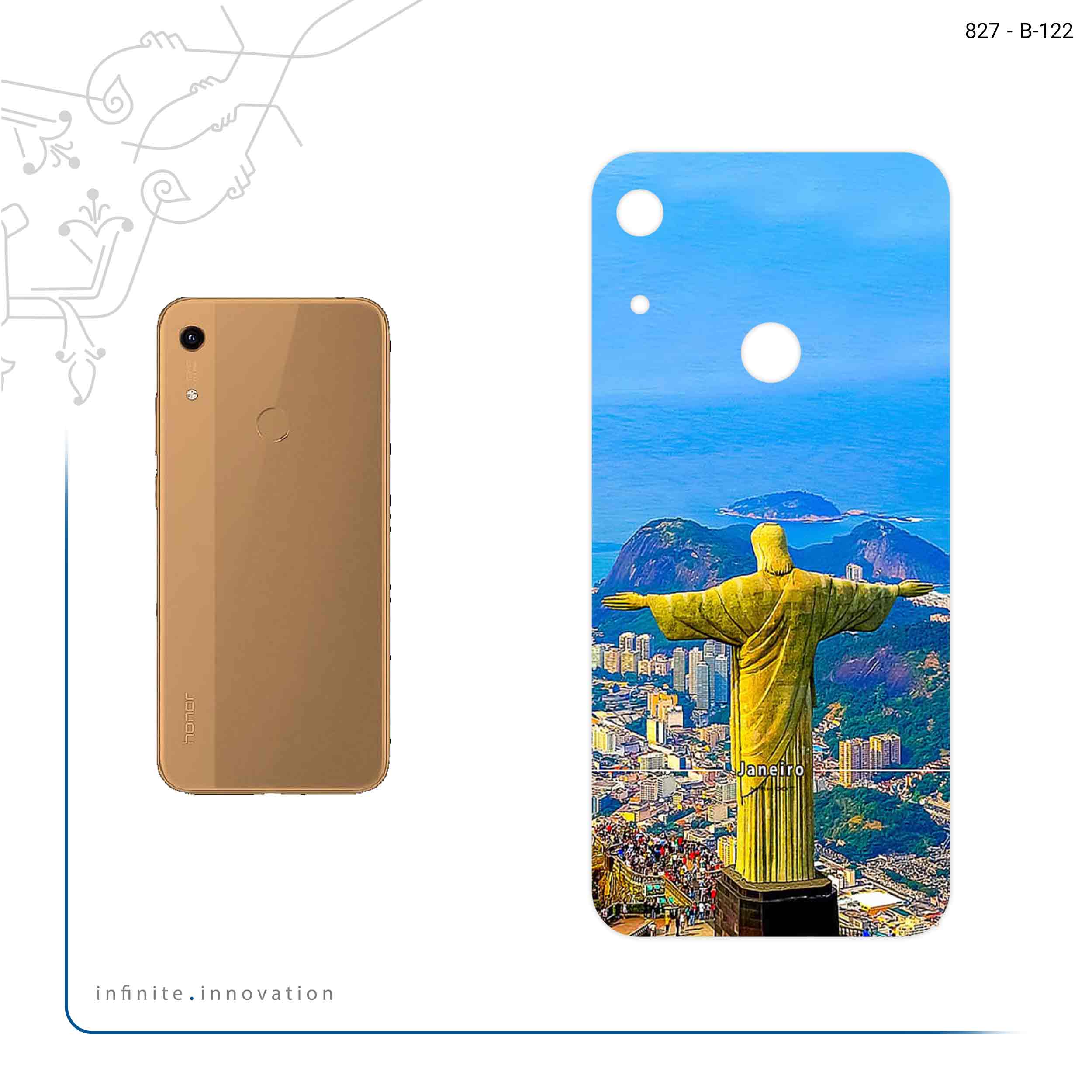 برچسب پوششی ماهوت مدل City of Rio de Janeiro مناسب برای گوشی موبایل آنر 8A