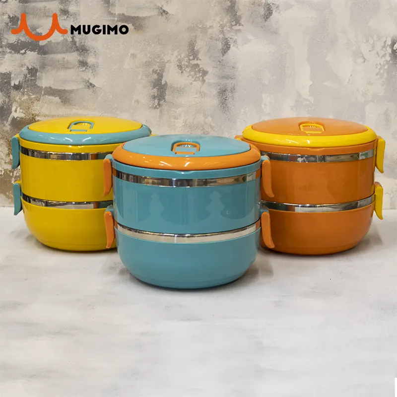 ظرف غذا دو طبقه داخل استیل