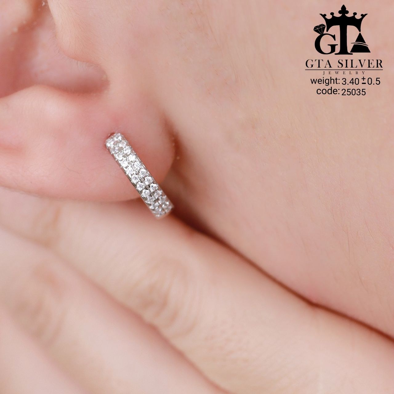 گوشواره نقره میکرو 10323-4