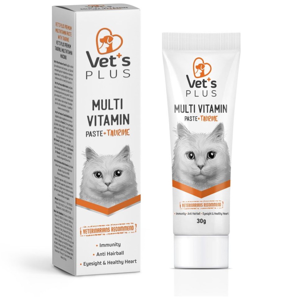 وت پلاس خمیر گربه مولتی ویتامین تورین 30 گرم Taurine Multivitamin Cat Paste 30grاروپایی