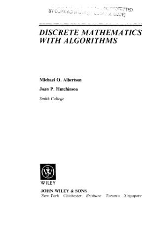 خرید و دانلود نسخه کامل کتاب Discrete mathematics with algorithms
