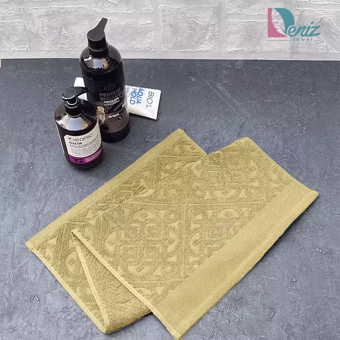 حوله دستی بزرگ طرح وینا رنگ نسکافه ای