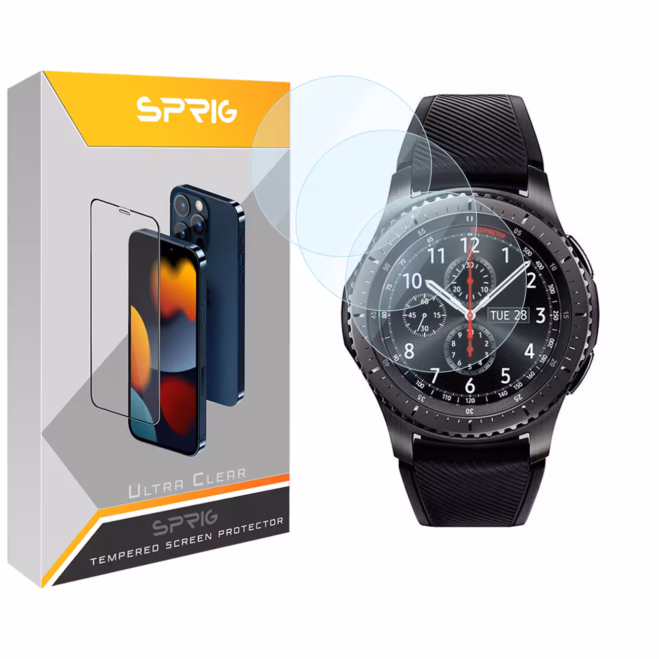 محافظ صفحه نمایش  اسپریگ مدل SPG مناسب برای ساعت هوشمند سامسونگ Galaxy Gear S3 بسته سه عددی