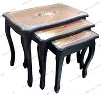 میز عسلی منبتی سه تیکه k 125