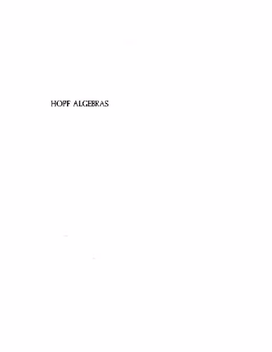 خرید و دانلود نسخه کامل کتاب Hopf algebras