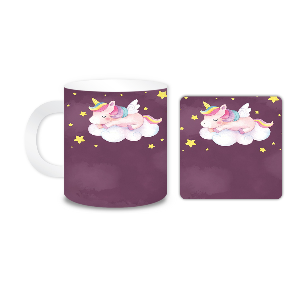 ماگ مدل یونیکورن کد 1804 به همراه زیر لیوانی