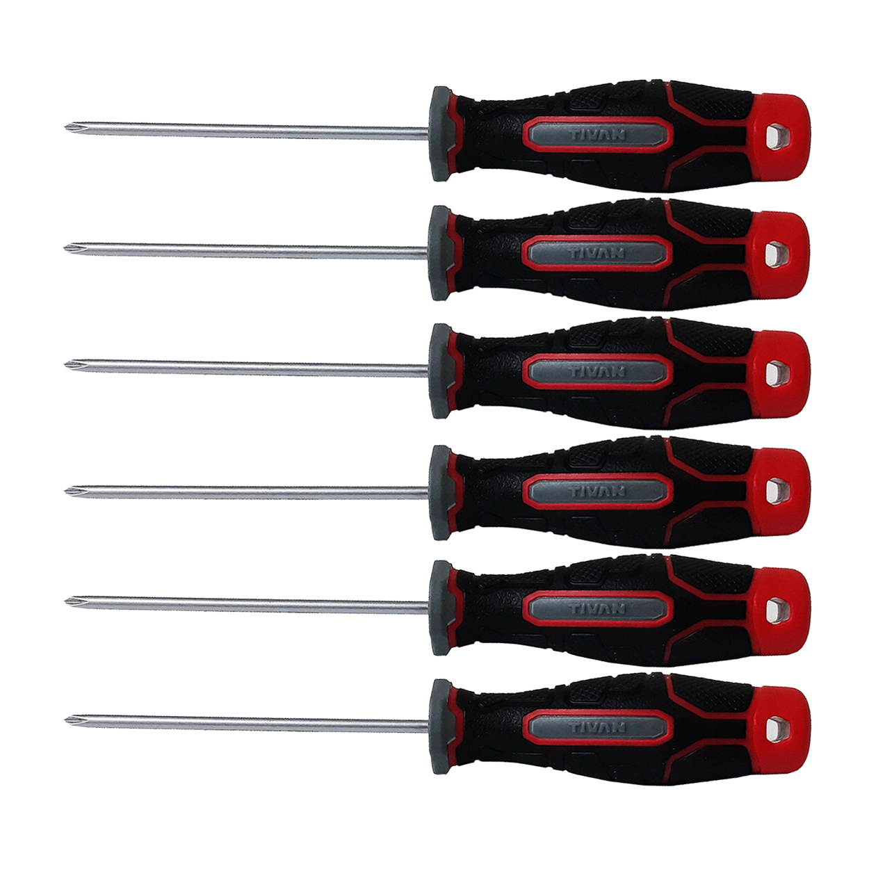 پیچ گوشتی چهارسو تیوان مدل HT - 00375 مجموعه 6 عددی