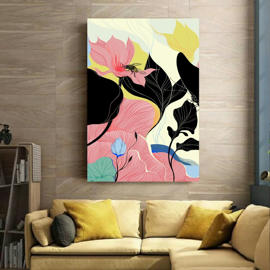 تابلو بوم طرح طبیعت کد BH638