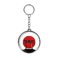 جاکلیدی خندالو طرح پرچم ژاپن مدل دوطرفه کد 2063420642