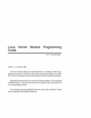 خرید و دانلود نسخه کامل کتاب Linux Kernel Module Programming Guide