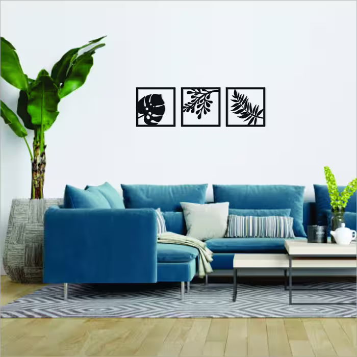 دیوارکوب مدل هاوایی کد A-HW005 مجموعه 3 عددی