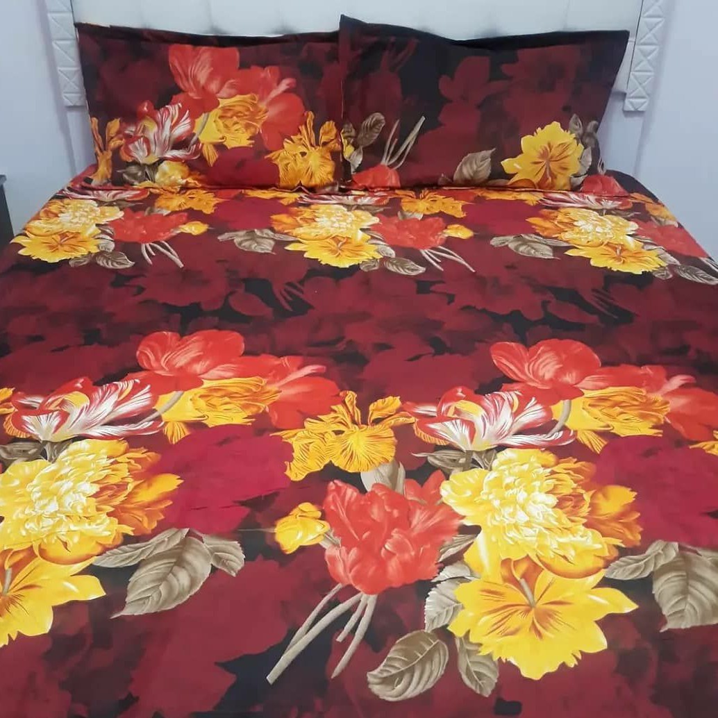 نیم ست دو نفره روتختی طرح آتشی جذاب