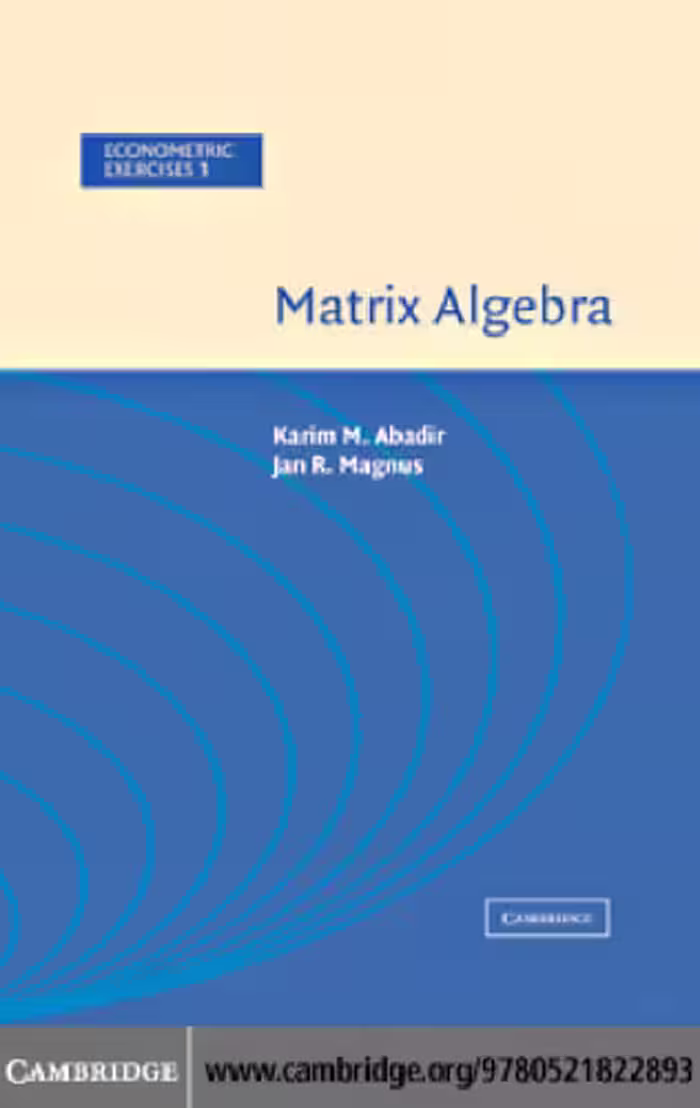خرید و دانلود نسخه کامل کتاب Matrix Algebra (Econometric Exercises)