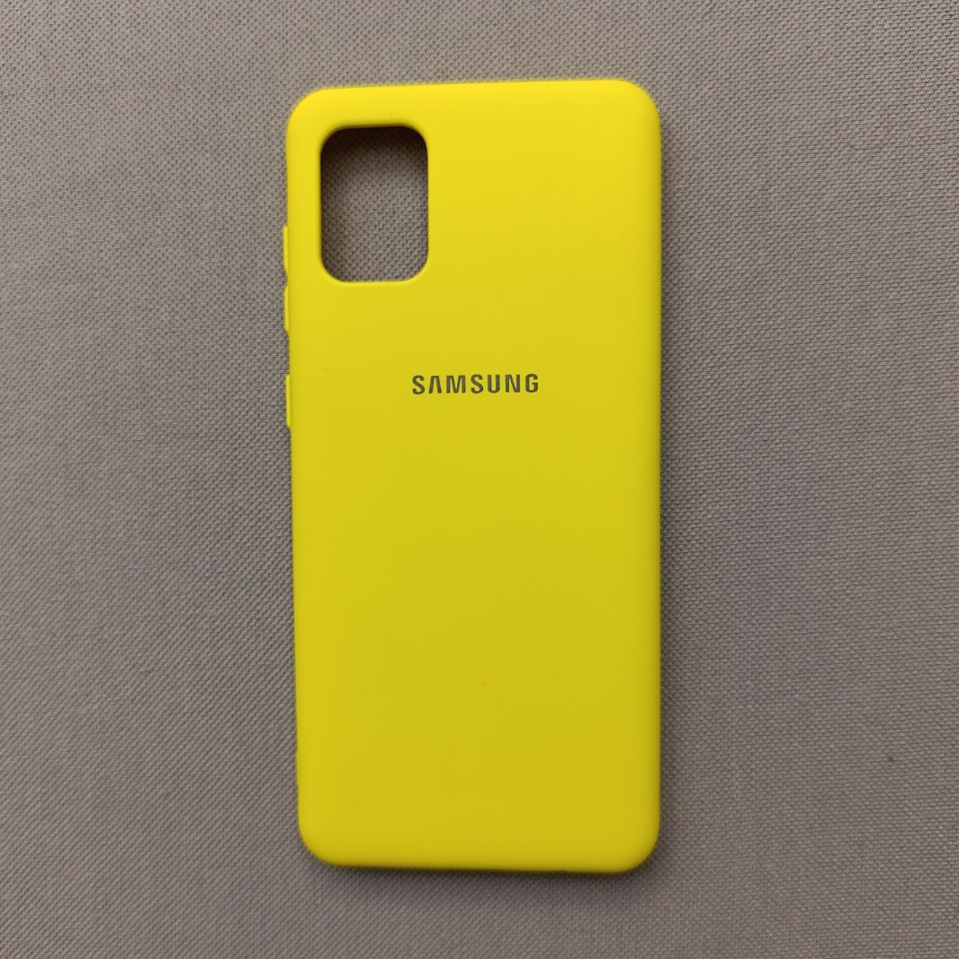 گارد - قاب - کاور سیلیکونی ژله ای رنگ زرد مناسب برای سامسونگ Samsung Galaxy A31 (a 31)