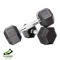 خرید دمبل 6 ضلعی 5 کیلویی