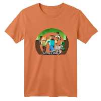 تی شرت آستین کوتاه بچگانه مدل ماینکرفت کد 1 رنگ گلبهی