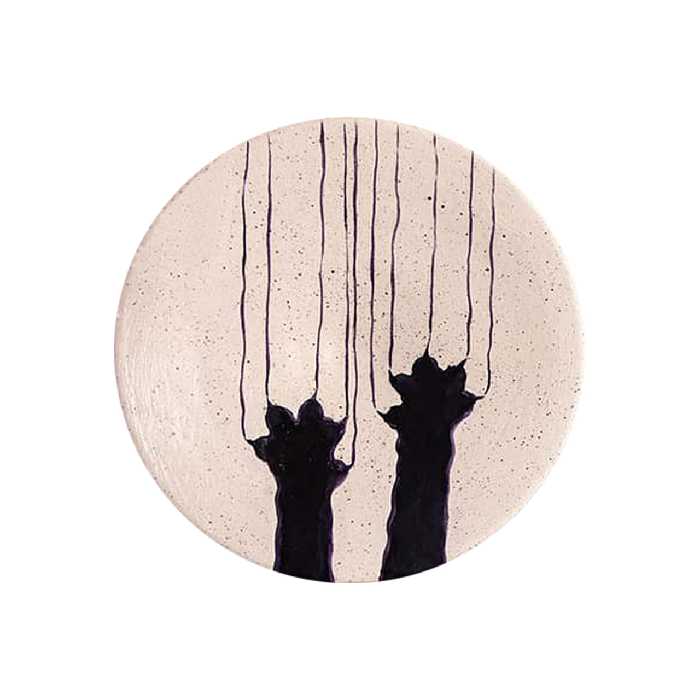  بشقاب دیوارکوب سفالی طرح گربه کد D91-A مجموعه 3 عددی