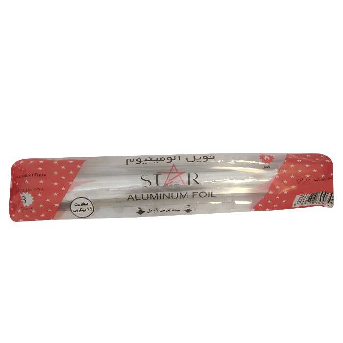 فویل استار فویل ایران تیغه اره دار ضخامت 15mic عرض 45cm رول 8 متری