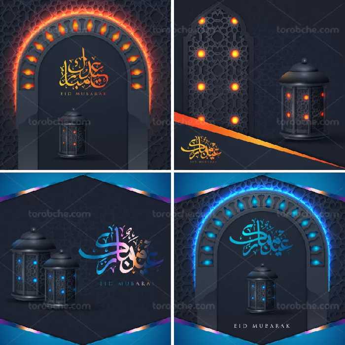 وکتور بک گراند رمضان انتزاعی رنگی | گرافیک با طعم تربچه