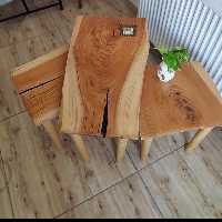 جلو مبلی وعسلی چوب درخت ازاد