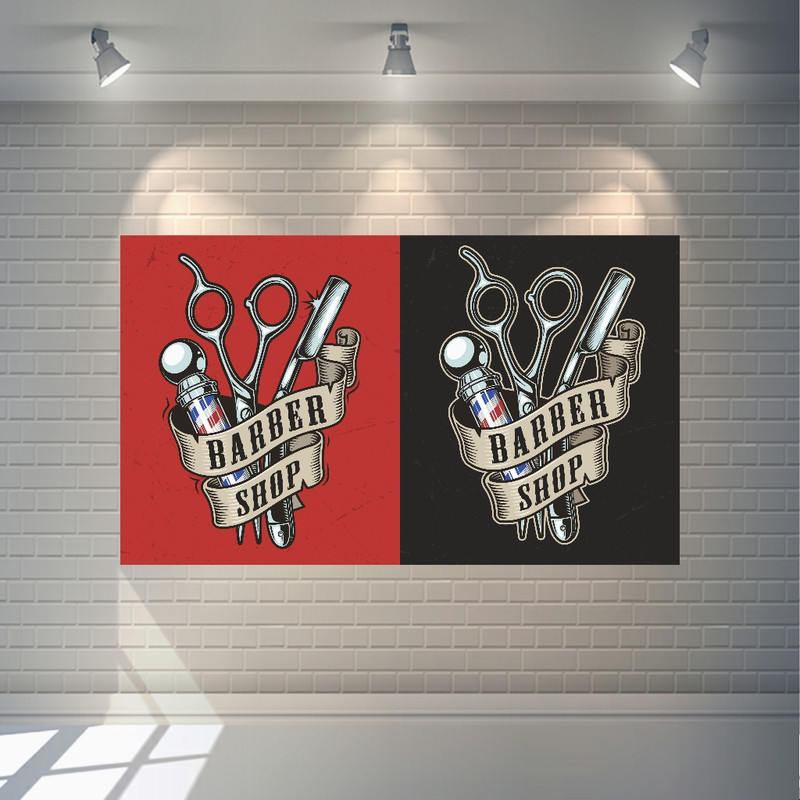 تابلو شاسی طرح آرایشگاه مدل لوازم اصلاح و صورت کد SDB8801 | دنیای قاب