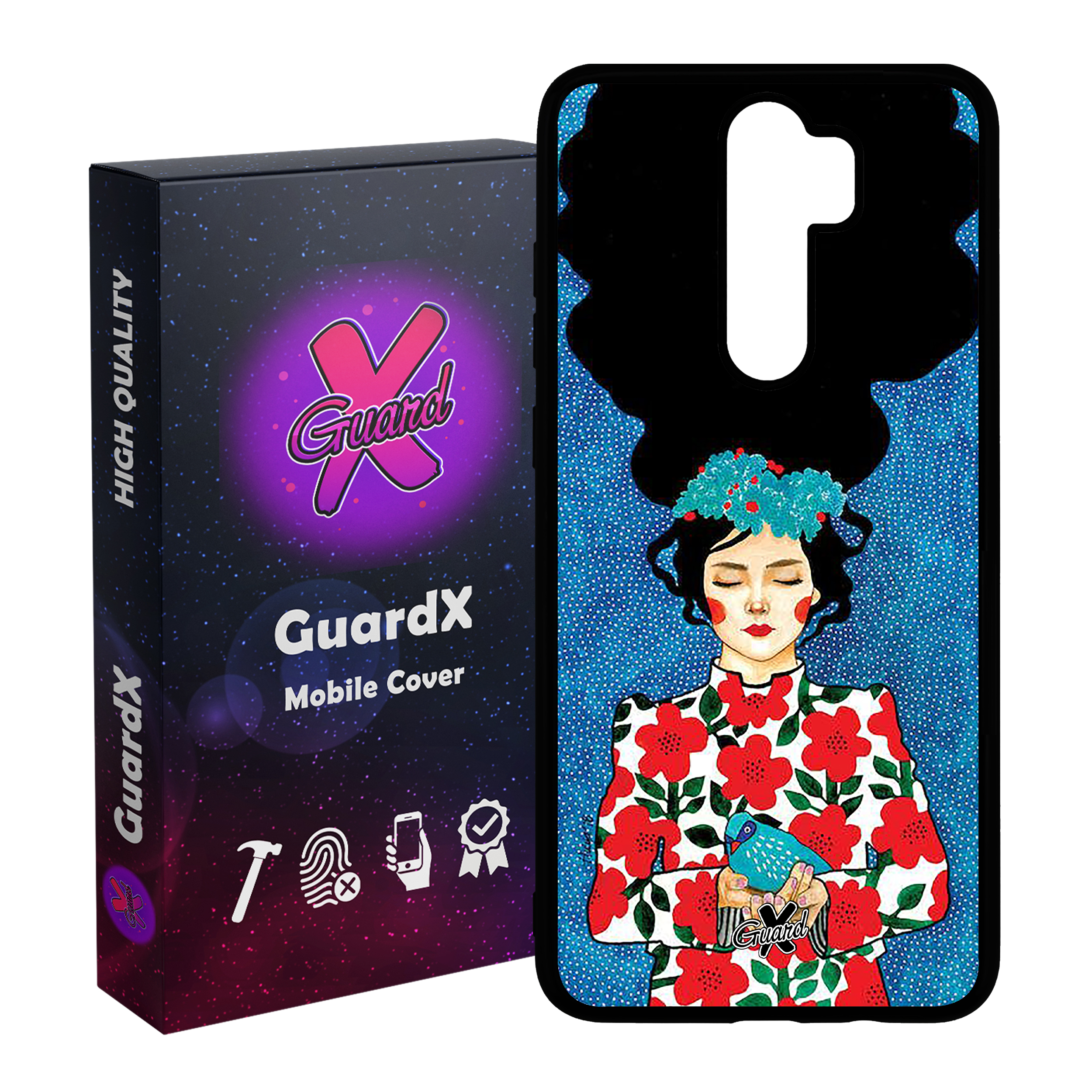 کاور گارد ایکس طرح Girl مدل Glass10137 مناسب برای گوشی موبایل شیائومی Redmi 9 / 9 Prime