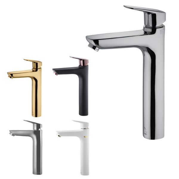 شیر روشویی پایه بلند درخشان مدل هانس