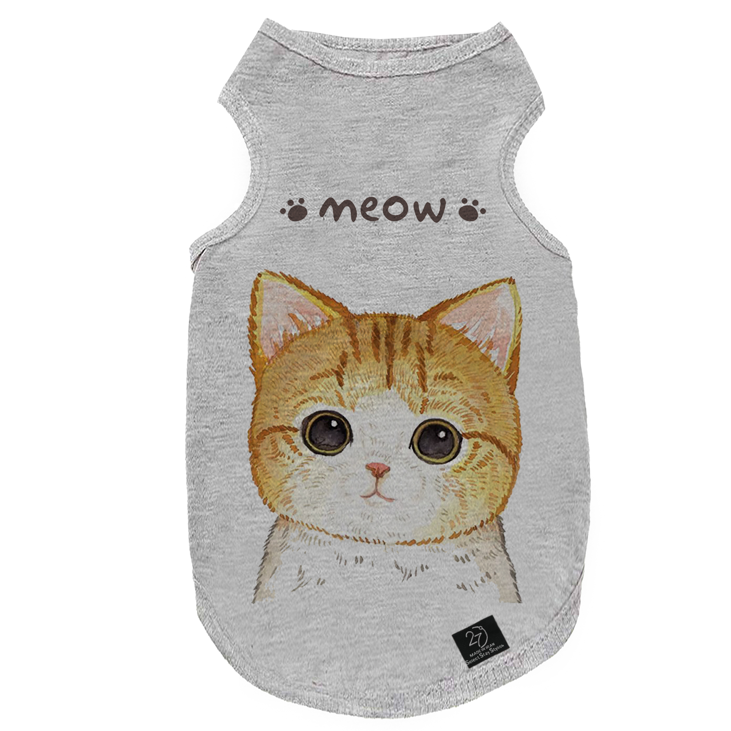 لباس سگ و گربه 27 طرح MEOW کد V35 سایز L