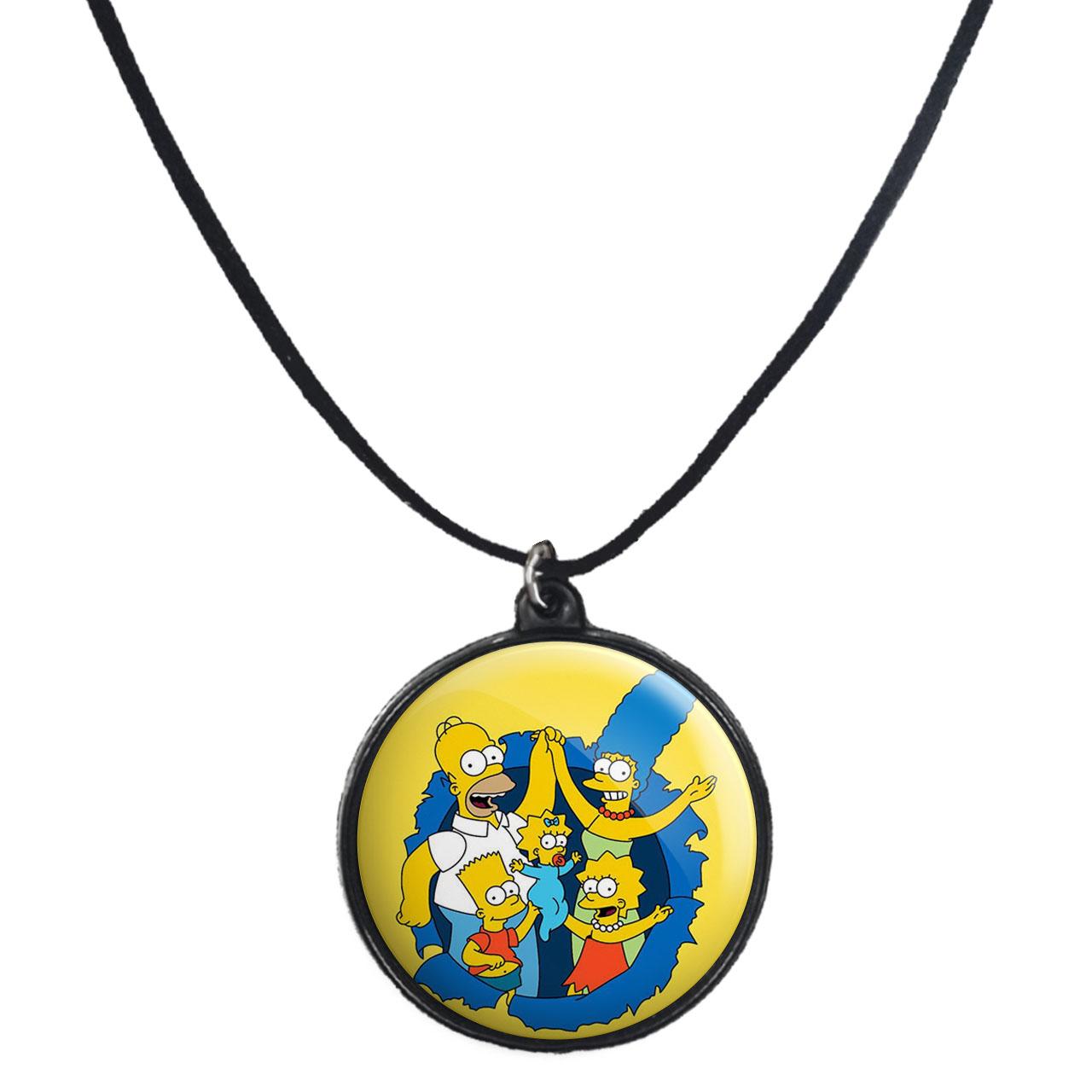 گردنبند پرمانه طرح سیمپسون ها کد pmb.21244 مدل دو طرفه