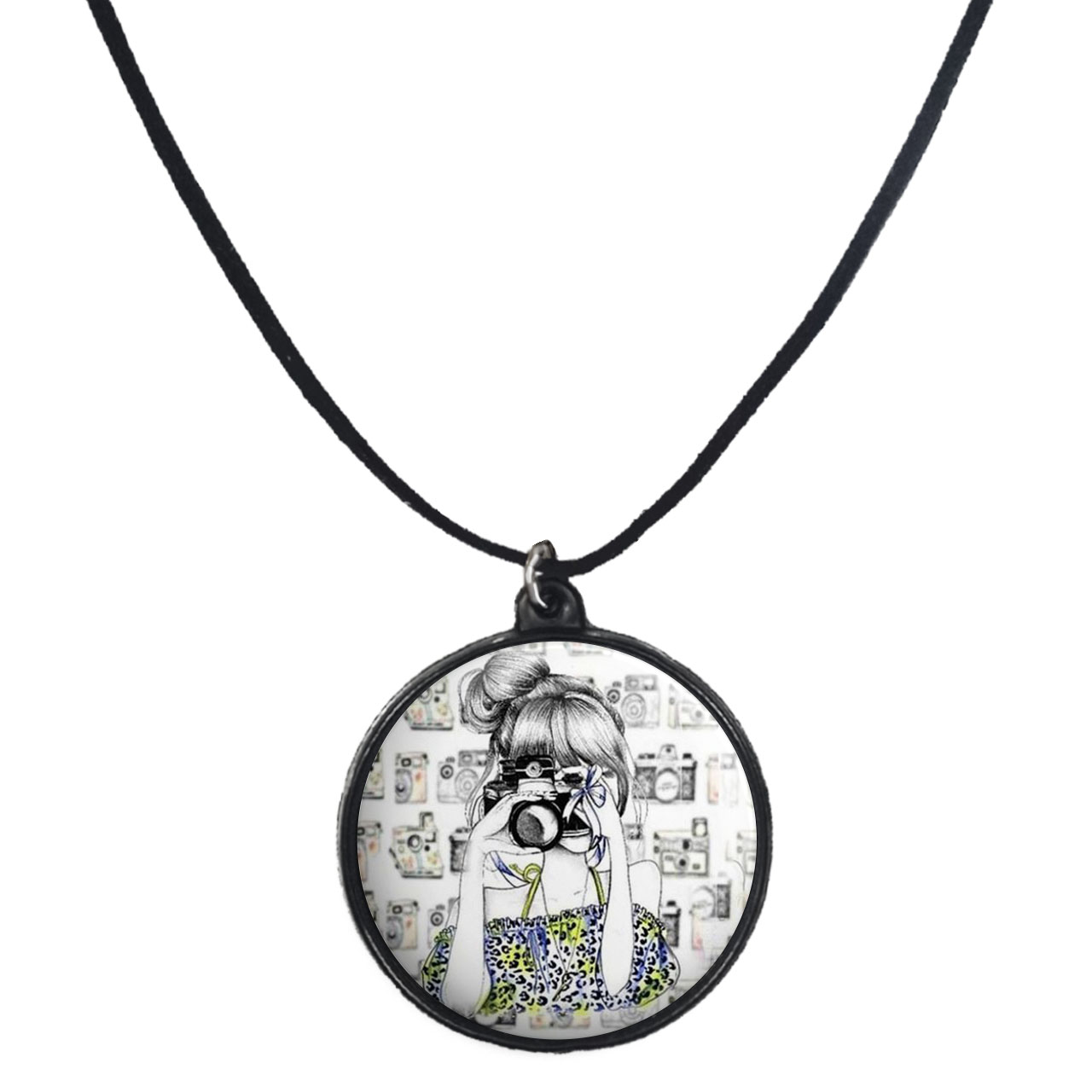 گردنبند پرمانه طرح عکاس کد pmb.5219 مدل دو طرفه