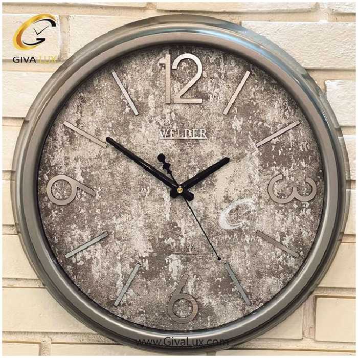 ساعت دیواری اورجینال ولدر PVC طوسی| کد رفرنس 560