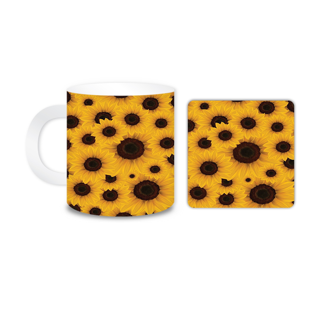 ماگ مدل گل کد 848 به همراه زیر لیوانی