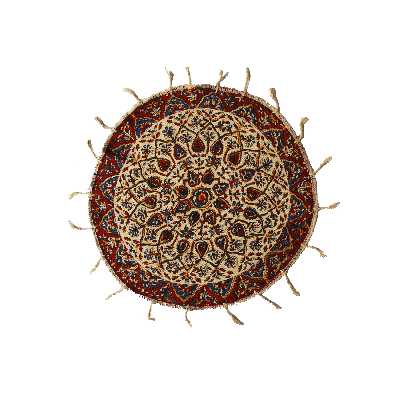 رومیزی قلمکار اثر عطريان طرح سرو مدل G110 قطر 30 سانتي متر