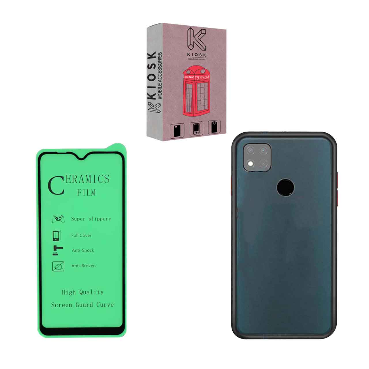  کاور کیوسک مدل KPC-KSRMC-1 مناسب برای گوشی موبایل شیائومی Redmi 9C به همراه محافظ صفحه نمایش