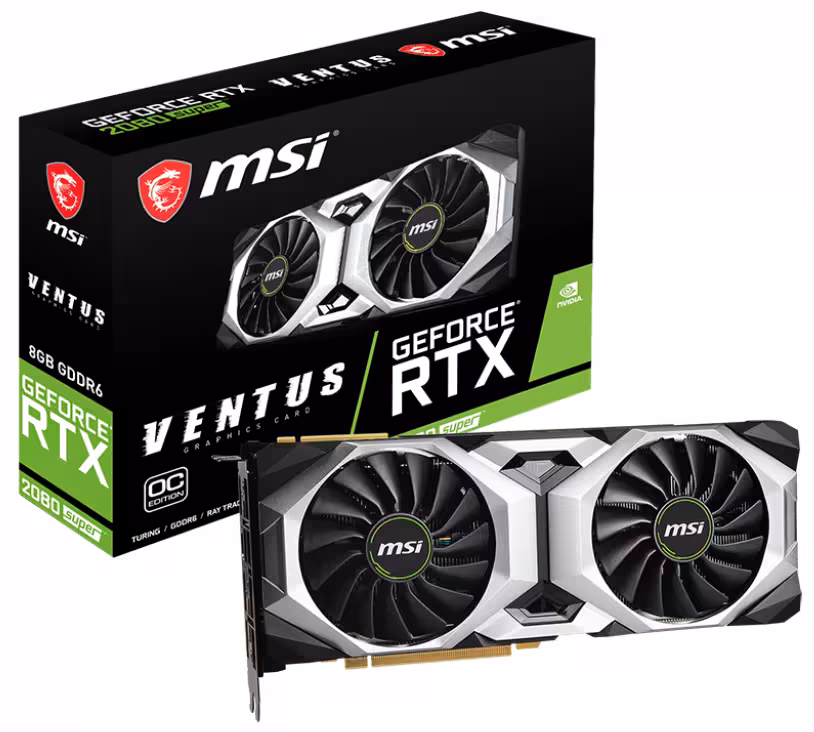 کارت گرافیک ام اس آی مدل GeForce RTX 2080 SUPER VENTUS OC با حافظه 8 گیگابایت