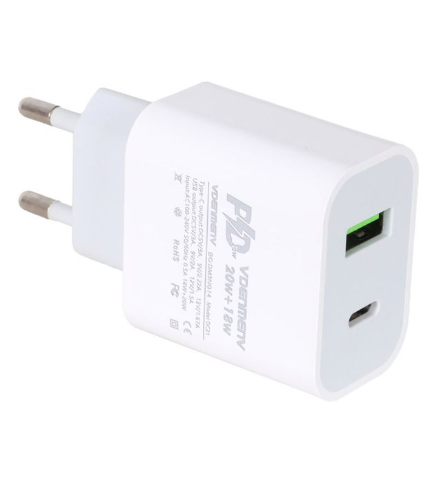 شارژر دیواری 20W دو پورت دنمن مدل DC21