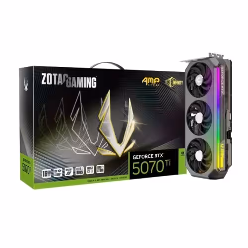 کارت گرافیک زوتک مدل GeForce RTX 5070 Ti AMP Extreme INFINITY (آکبند-گارانتی اصلی)