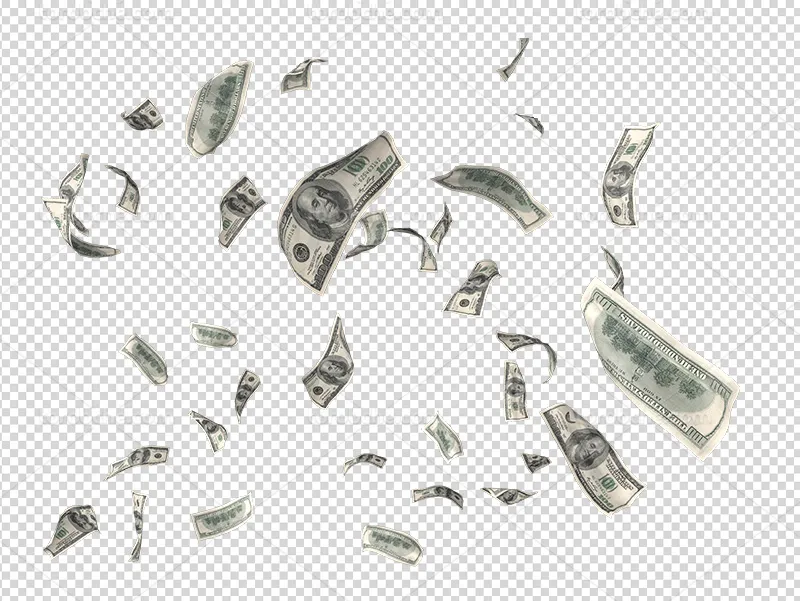 عکس PNG اسکناس های معلق | گرافیک با طعم تربچه