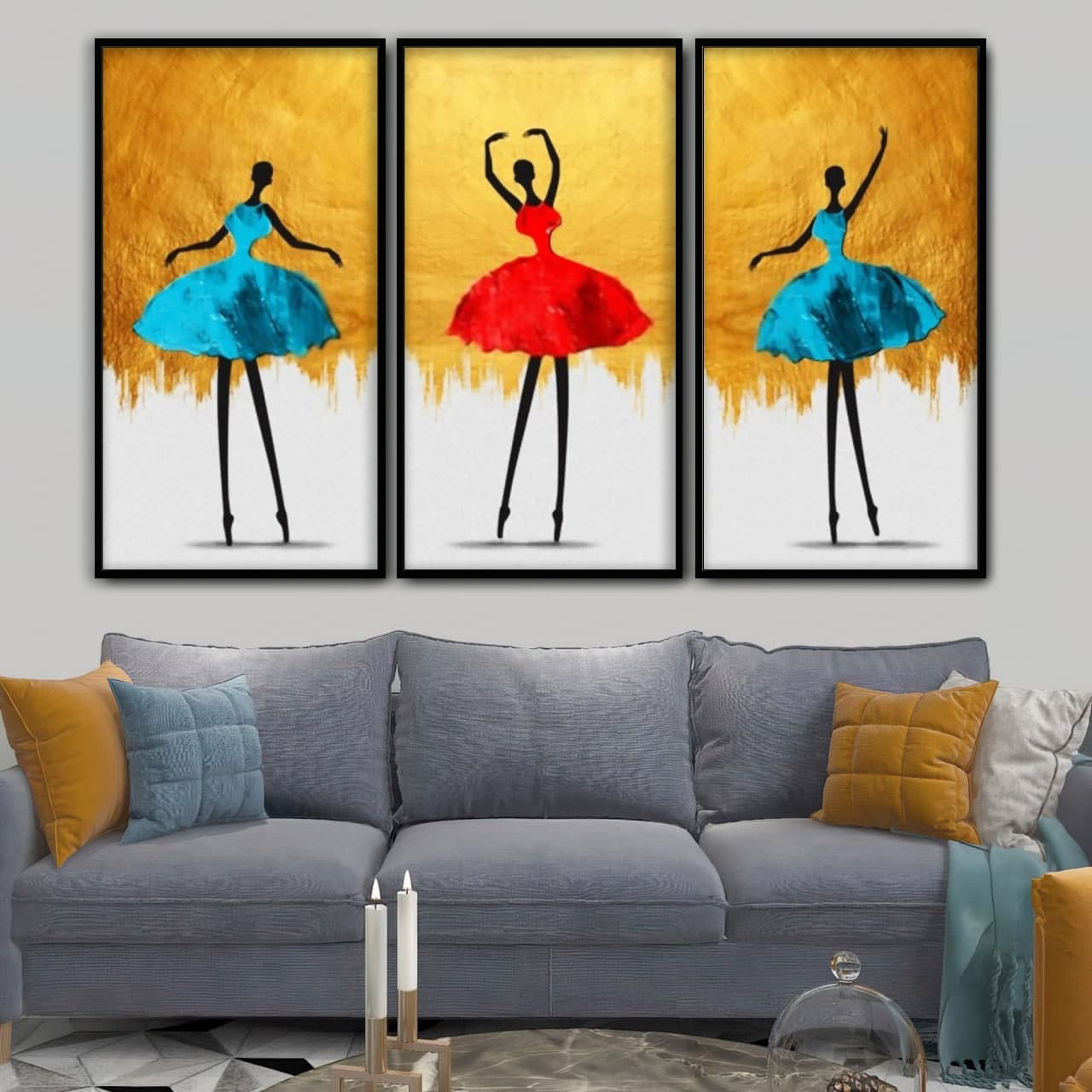 تابلو آتریسا طرح مدرن مدل AT00365 مجموعه 3 عددی