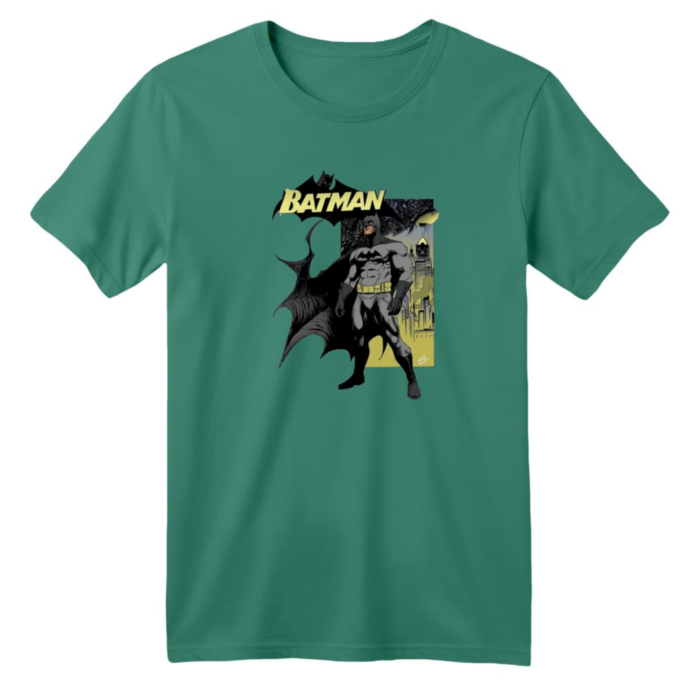 تی شرت آستین کوتاه بچگانه مدل بتمن کد 11 رنگ سبز سدری