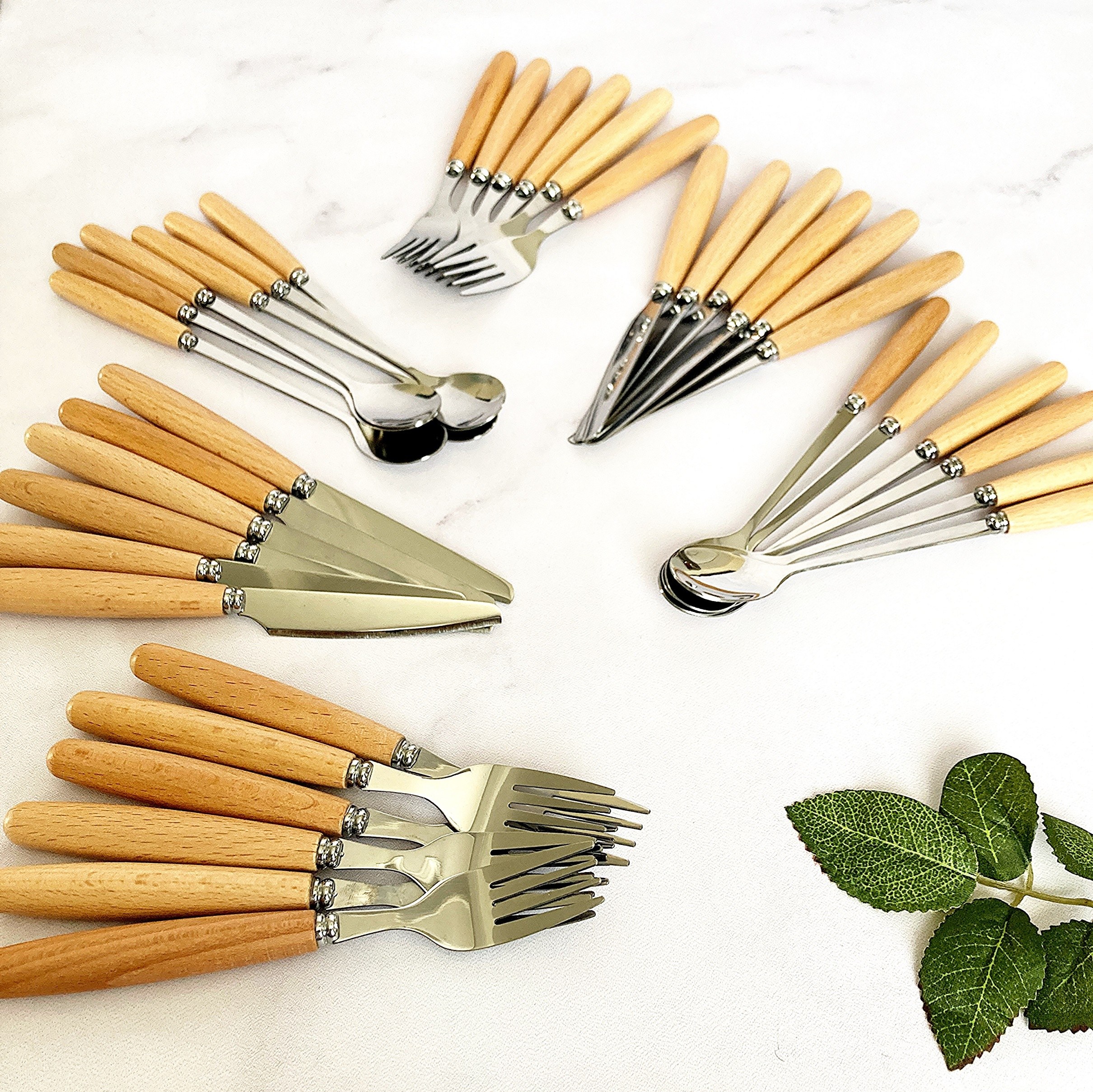 چنگال دسته چوبی دست 6 عددی