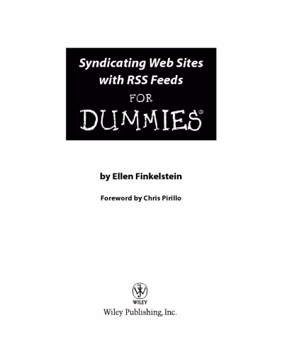 خرید و دانلود نسخه کامل کتاب Syndicating Web Sites with RSS Feeds For Dummies ®