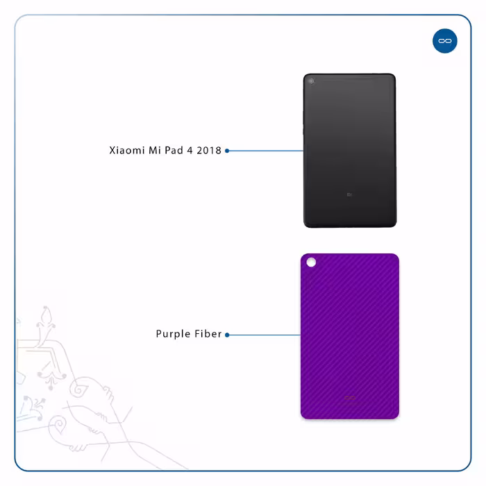 برچسب پوششی ماهوت مدل Purple-Fiber مناسب برای تبلت شیائومی Mi Pad 4 2018